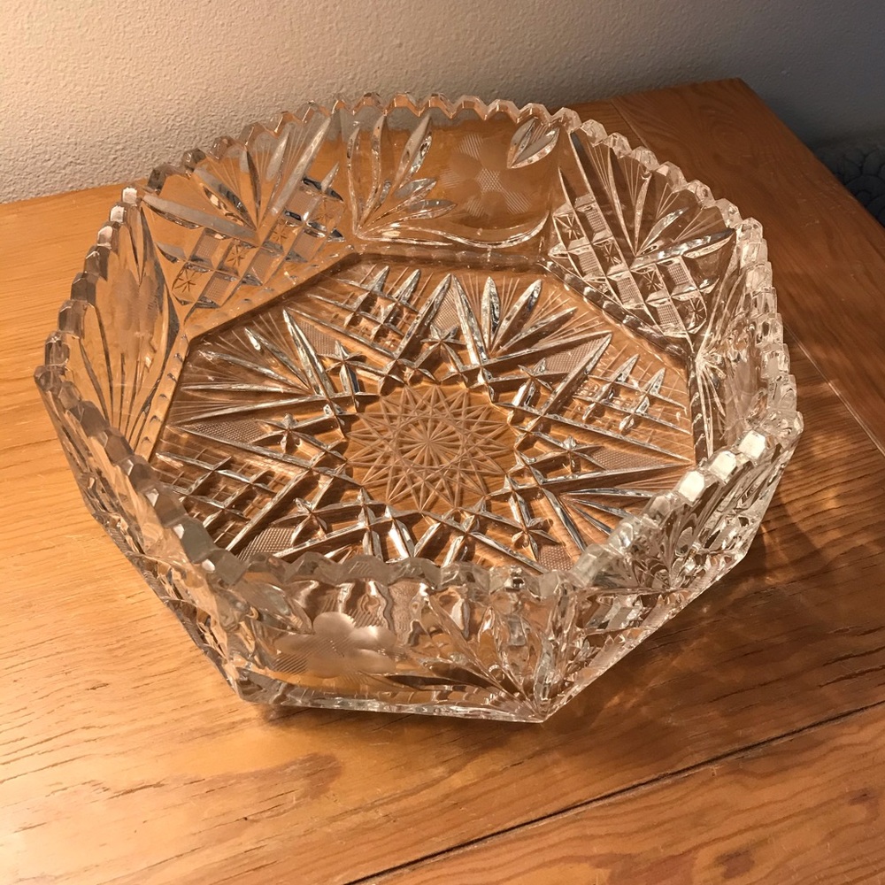 Vintage Large Crystal Bowl